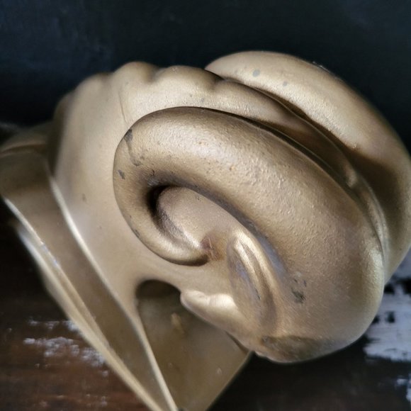 Vintage Art Deco Ram's Head Bookends, Art Deco Library Decor c. 1930s - Picture 7 of 11